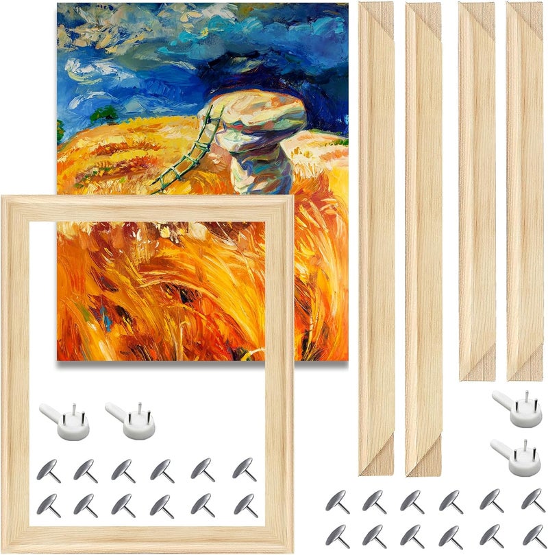 EVNEED 2 Pack DIY Canvas Stretcher Bars 16x20 Inch Canvas Frame - Easy to Assemble,Gallery Wrap Oil Frame Kits Canvas Wood Stretcher Bars for Oil Paintings, Prints, Paint by Numbers & Posters - Image 1